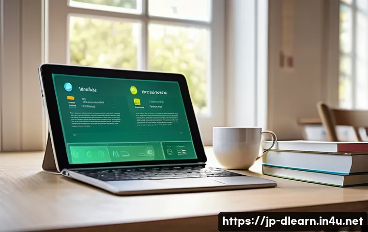 디지털 교육에 대한 사회적 반응 - **Prompt 1: Personalized Digital Learning at Home**
    A bright, clean, and modern image depicting ...