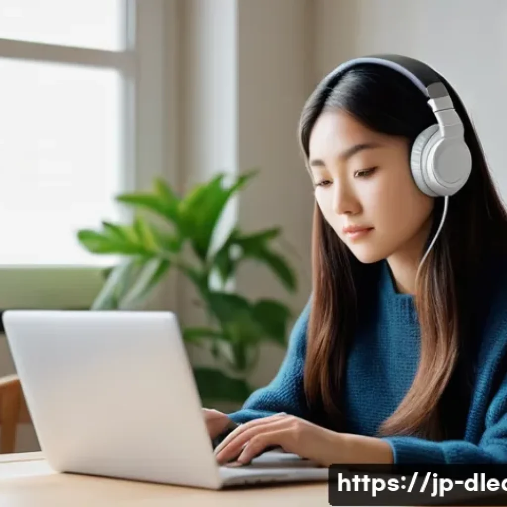 디지털 교육의 경험 분석 - **Prompt 1: Focused Digital Learner in a Cozy Setting**
"A young Japanese woman in her late twen...