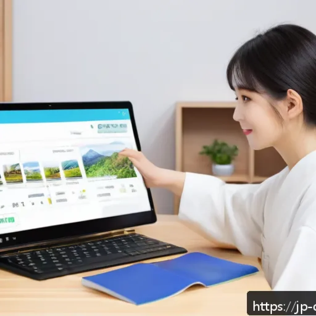 디지털 학습 리소스 - A clean, modern online learning platform interface designed for Japanese users, featuring a simple a...
