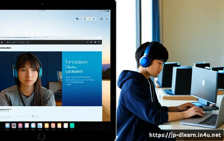 디지털 교육의 장점과 단점 - Photorealistic split-scene comparison of digital education benefits and challenges: on the left, a J...